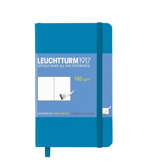 Альбом для эскизов SKETCHBOOK POCKET A6, лазурный, НЕЛИНОВАННЫЙ. Leuchtturm1917, #349381