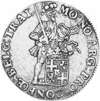 (№1795km10.4) Монета Нидерланды 1795 год 1 Rijksdaalder (Серебро Дукат)