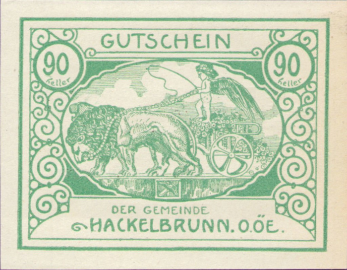 (№1920) Банкнота Австрия 1920 год &quot;90 Heller&quot;