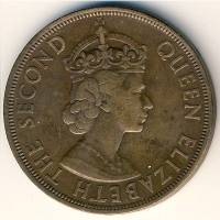 (1945) Монета Остров Джерси 1945 год 1/12 шиллинга "Елизавета II"  Медь Медь  XF