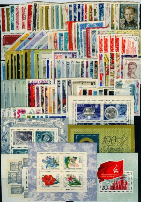 (1971-год) Годовой набор марок СССР &quot;115 марок, 6 блоков&quot;   , III O