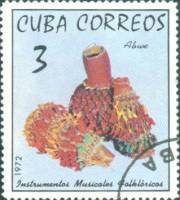 (1972-074) Марка Куба "Погремушки"    Народные музыкальные инструменты II Θ