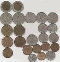 1991-1993 ММД и ЛМД, 24 монеты от 10 коп до 100 руб Набор монет Россия    VF