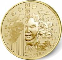 (№2014km2138) Монета Франция 2014 год 50 Euro (50 лет Европейское космическое сотрудничество)