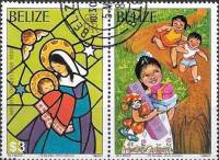 (№1980-537) Лист марок Белиз 1980 год "С Ангелом", Гашеный