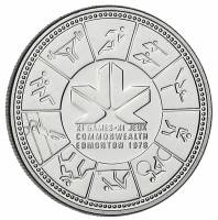 (1978) Монета Канада 1978 год 1 доллар "XI Игры Содружества Эдмонтон"  Серебро Ag 500  UNC