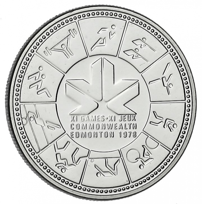 (1978) Монета Канада 1978 год 1 доллар &quot;XI Игры Содружества Эдмонтон&quot;  Серебро Ag 500  UNC