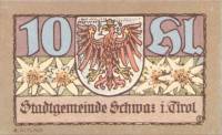 (№1920) Банкнота Австрия 1920 год "10 Heller"