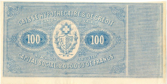 (№1871P-S586 A) Банкнота Швейцария 1871 год &quot;100 Francs&quot;
