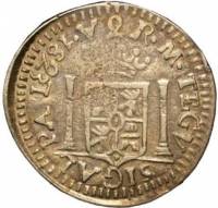 (№1823km11.2) Монета Гондурас 1823 год 2 Reales