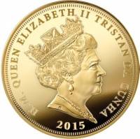 (№2015) Монета Тристан да Кунья 2015 год 5 Crowns (Ее королевское высочество Принцесса Шарлотта крес