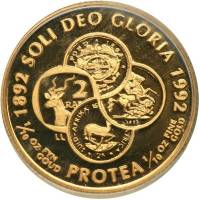 (№1992km144) Монета Южная Африка 1992 год 1/10 Protea (Centenal чекана)