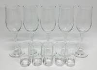 Набор стопок и бокалов, 10 предметов, стекло (сост. на фото)