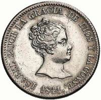 (№1838km519.1) Монета Испания 1838 год 4 Reales (Барселона .Б. - ПС,СС)