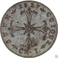 (№1817km71 (neuchatel)) Монета Швейцария 1817 год 1 Kreuzer