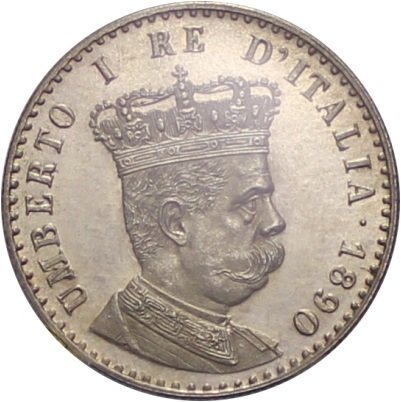 (№1890km1) Монета Эритрея 1890 год 50 Centesimi (1-Дечимо)