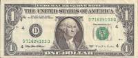 (1995) Банкнота США 1995 год 1 доллар "Джордж Вашингтон"   UNC