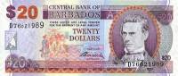 (№2007P-69b) Банкнота Барбадос 2007 год "20 Dollars" (Подписи: Worrell)