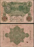 (1910) Банкнота Германия 1910 год 50 марок    F