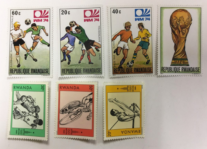 (--) Набор марок Руанда &quot;7 шт.&quot;  Негашеные  , III O