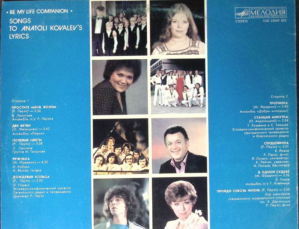 Пластинка виниловая , Пройди сквозь жизнь Мелодия 300 мм. (Сост. отл.)