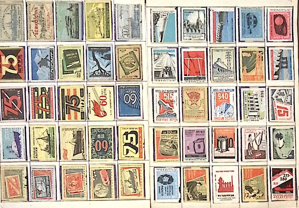 Набор спичечных этикеток, разные темы (13 альбомных листов)