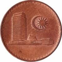 (№1967km1) Монета Малайзия 1967 год 1 Sen (немагнитный)