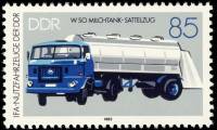 (1982-092) Марка Германия (ГДР) "Автоцистерна"    Транспорт II Θ