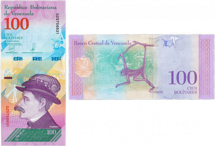 (2018) Банкнота Венесуэла 2018 год 100 боливаров &quot;Эсекиель Самора&quot;   UNC