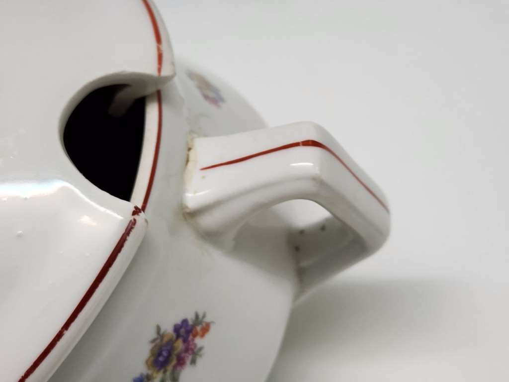 Супница Дулево с крышкой 1953 г