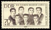 (1962-058) Марка Германия (ГДР) "Семь братьев Черви"    Анти-фашисты III Θ