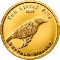 (№2006km324) Монета Палау 2006 год 1 Dollar (Баффало Уивер)