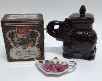 Набор для чая, 3 предмета, металл, керамика, фарфор (сост. на фото)