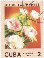 (1988-019) Марка Куба "Розы розовые"    Цветы II Θ