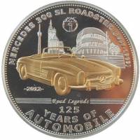 (№2012) Монета Палау 2012 год 5 Dollars (Мерседес 300 родстер SL)