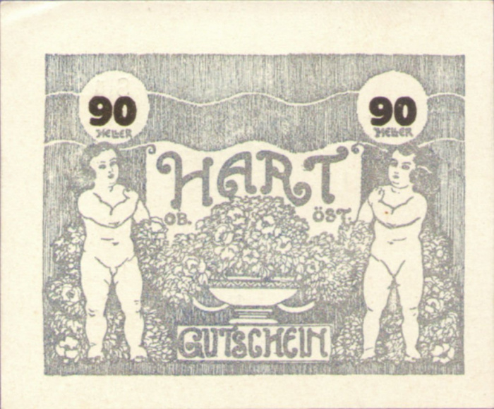 (№1920) Банкнота Австрия 1920 год &quot;90 Heller&quot;