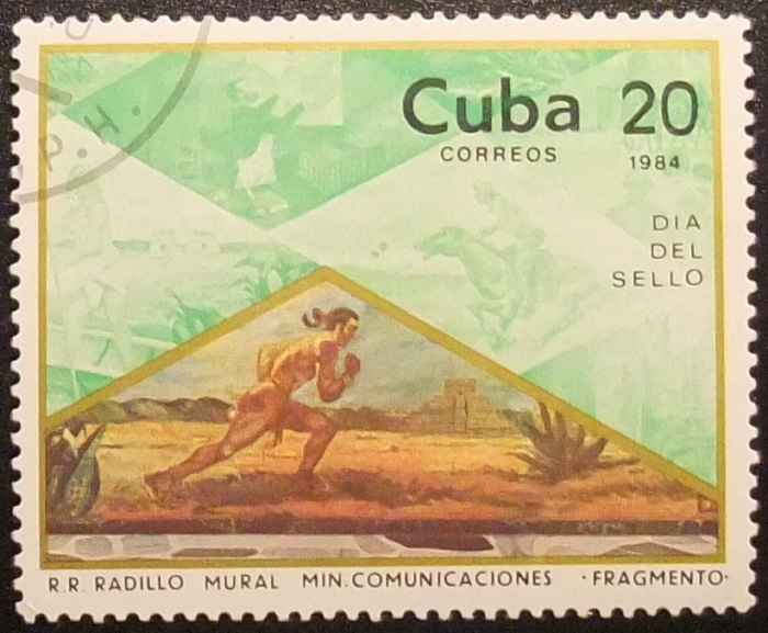 (1984-038) Марка Куба &quot;Индеец&quot;    День почтовой марки II Θ