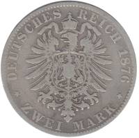 () Монета Германия (Империя) 1876 год   ""     F