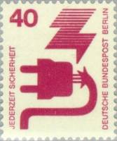 (1972-006) Марка Германия (ФРГ) "Поврежденная электро-проводка"    Несчастный случай III O