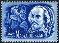 (1948-024) Марка Венгрия "Уильям Шекспир"    Поэты и писатели II O