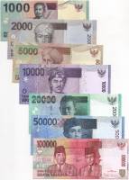 2000-2016 7 штук 1000 2000 5000 10000 20000 50000 100000 рупий Набор банкнот Индонезия Люди    UNC