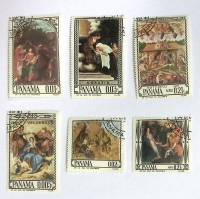 -- Набор марок Панама 6 шт.  Гашёные , III Θ