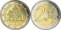 (014) Монета Греция 2016 год 2 евро "Штурм турками монастыря Аркади"  Биметалл  UNC