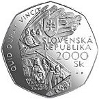 (№2000km51) Монета Словакия 2000 год 2,000 Korun (Bimillenium)