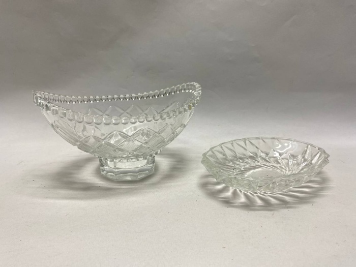 Салатник ладья и креманка хрусталь