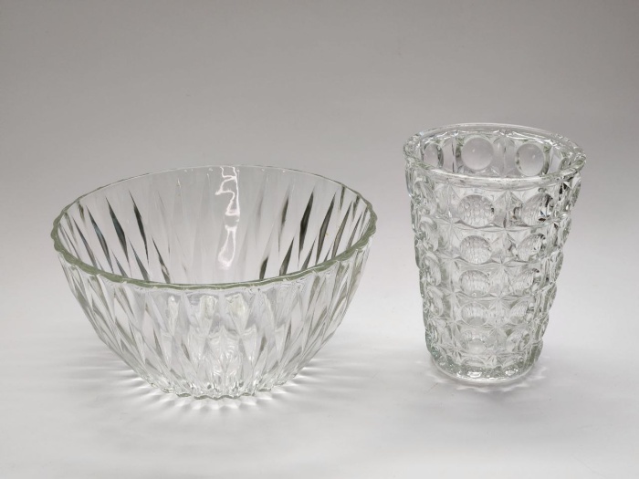 Салатник глубокий и Ваза стекло СССР