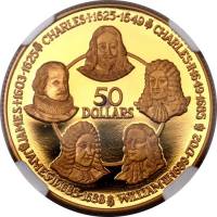 () Монета Каймановы острова 1980 год 500  ""   Биметалл (Платина - Золото)  UNC