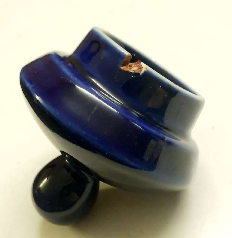 Сервиз чайный &quot;Новгород&quot;, 3 предмета., кобальт, СССР 70-е г., СССР (есть скол, см. фото)