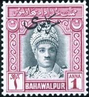 (№1948-18) Марка Княжество Бахавалпур 1948 год "Наваб Мухаммад Садык Хан В Абасси Бахадур", Гашеная