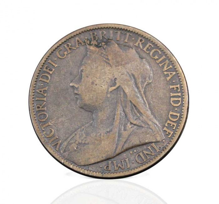 (1898) Монета Великобритания 1898 год 1 пенни &quot;Королева Виктория&quot;  Бронза  VF